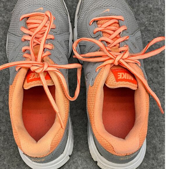 Nike Revolution 2 Gray Orange Athletic Running Sneaker Women 8 - Picture 7 of 10